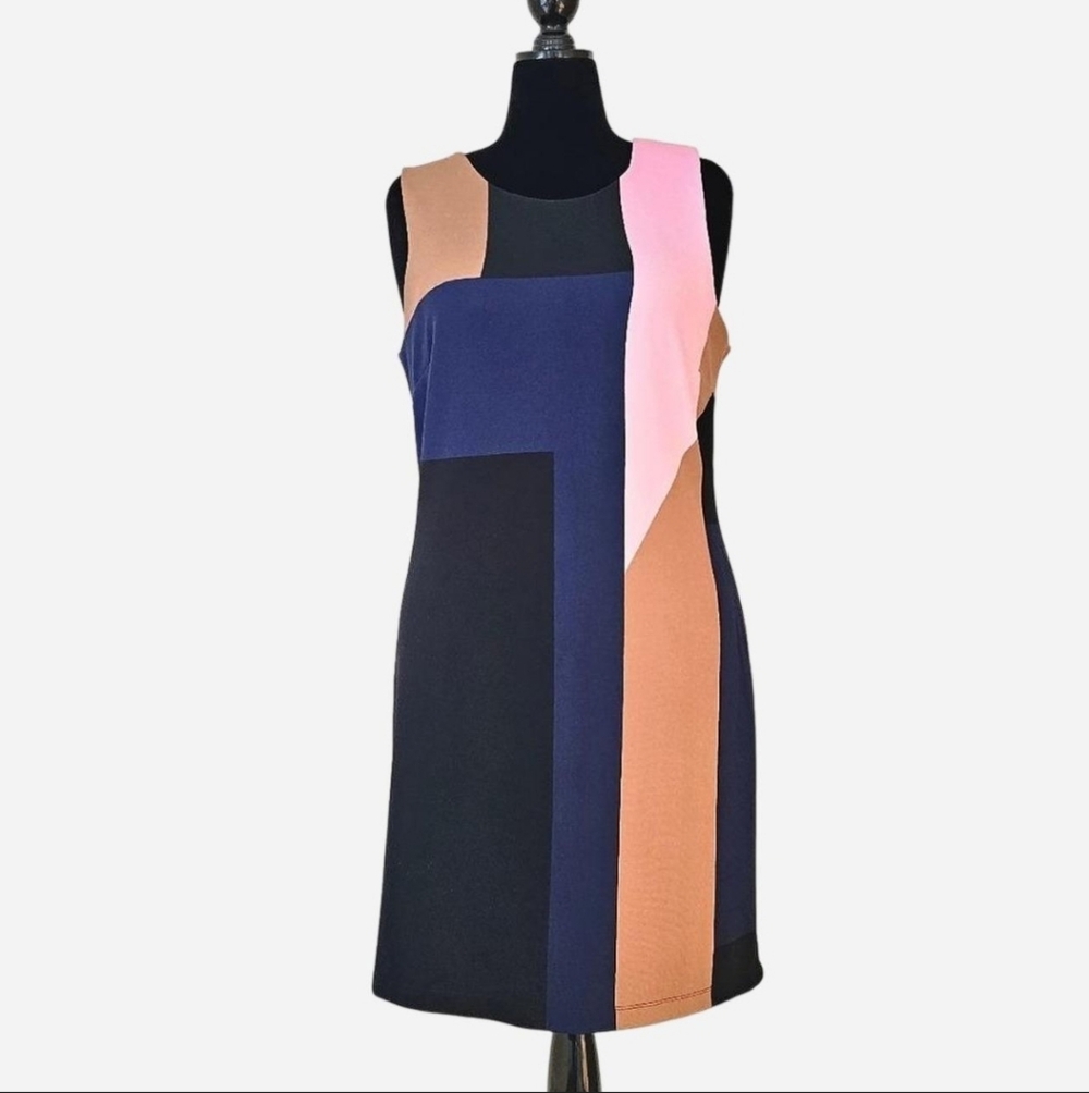 INC International Concepts Women's Colorblock Sleeveless‎ Dress. Size XL